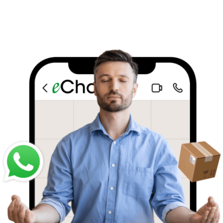 ricambista rilassato nel prendere ordini su whatsapp